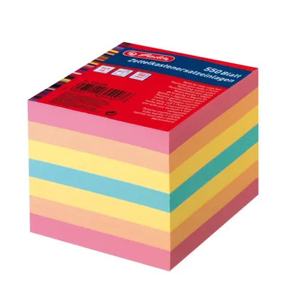 Produktbild von Herlitz Zettelkastenersatzeinlage, 9 x 9 cm, farbig sortiert