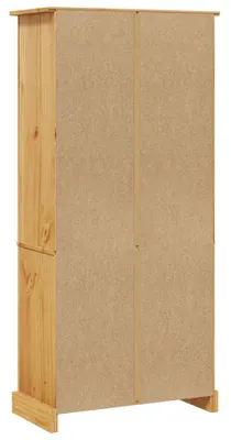 Imagen del producto de Estantería de pared con 5 compartimentos, estilo México, madera de pino, 80x40x170 cm