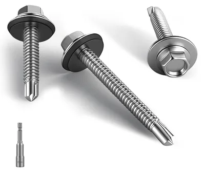 Productafbeelding van 50 Stuks Zelfboorbare Trapezblechschroeven 4.8x19mm met Zeskantkop