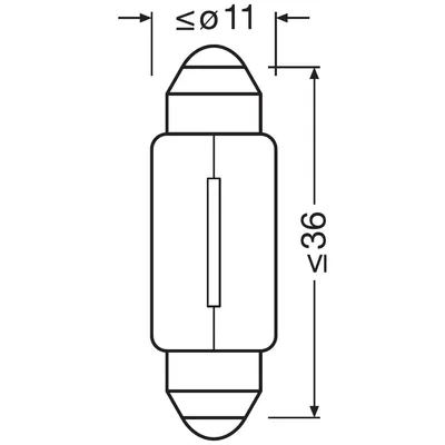 Obrázok produktu pre iarovka C10W 12V SV8,5-8 Standard