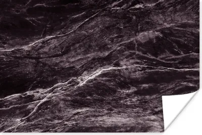 Produktbild von MuchoWow® Poster Marmor - Steine - Schwarz - Weiß 90x60 cm - Schlafzimmer