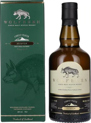 Image de Wolfburn MORVEN Lightly Peated Single Malt 46% Vol. 0,7l en boîte cadeau