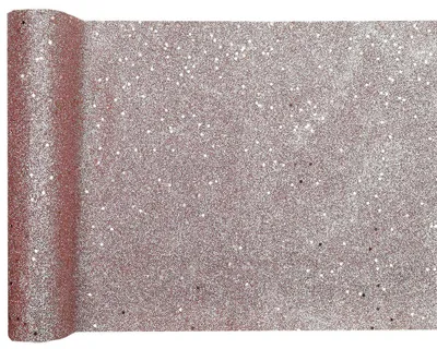 Produktbild von Tischläufer roségold glitzer 3 m x 28 cm