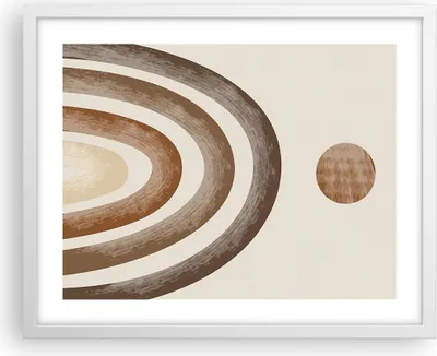 Produktbild von Gerahmtes Poster - Weißer Rahmen - Stück geometrisch Boho - 50x40 cm - Wand Bild - Wanddeko - Wandbilder - Kunstposter - Wandposter - Bilderrahmen - Bilder - Kunstdruck - P2WAA50x40-4841
