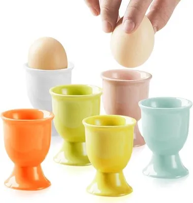 Produktbild von Keramische Eierdopjes-Set 6-teilig bunt