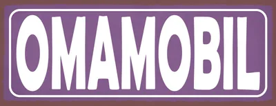 Produktbild von vianmo Blechschild 10x27 cm Omamobil lila