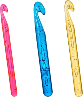 Immagine prodotto di Set di ferri da uncinetto ergonomici, composto da 3 pezzi (12 mm, 15 mm, 18 mm), per lavori a maglia e uncinetto