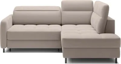 Produktbild von ELTAP Ecksofa Barea in Beige mit Schlaffunktion, Bettkasten und verstellbaren Kopfstützen, L-Form