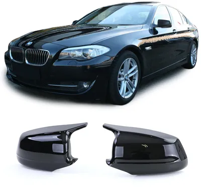 Obrázek produktu pro Kompletní kryt zrcátek, černý, lesklý, pro BMW řady 5 (F10, F11), modely 2010-2013