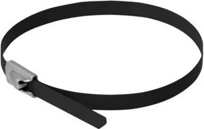 Immagine prodotto di DELOCK Edelstahlkabelbinder L 300 x B 4,6 mm schwarz 10 Stk