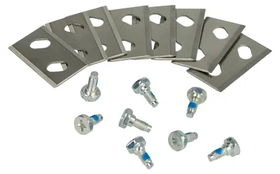 Produktbild von vhbw 8x Ersatz-Messer kompatibel mit Robomow RK 1000 Pro, RK 1000, RK 2000, RK 2000 PRO Rasenmäher - Ersatzklinge Silber, Chrom-Kohlenstoffstahl