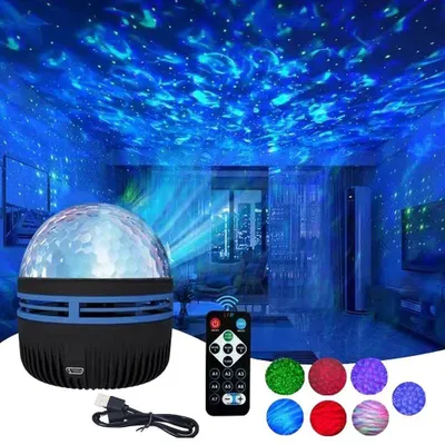 Produktbild von LED Sternenhimmel Projektor Sternenlicht RGB Nordlicht LED Nachtlicht mit Fernbedienung, USB Sternenprojektor Kinder Lampe für Schlafzimmer Party Deko