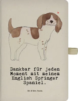 Produktbild von Mr. & Mrs. Panda notizbuch English Springer Spaniel Moment - Transparent - Geschenk, Skizzenbuch, Journal, Tagebuch, Kladde, Adressbuch