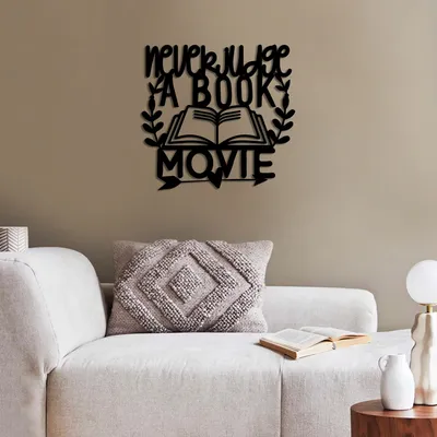 Obrázok produktu pre Wallity, Judge Movie, dekoratívny kovový doplnok na stenu, čierny, 100 % KOV, 50 x 47 cm