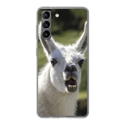 Produktbild von MuchoWow® Handyhülle Schutzhülle Hülle für Samsung Galaxy S21 Lama - Lustig - Kinder - Jungen - Mädchen - Kinder Silikon Softcase Handy Hülle - Softcase