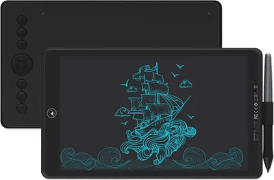 Produktbild von HUION WH1409 V2, Verkabelt & Kabellos, 5080 lpi, 350 x 218 mm, USB, 0,3 mm, 10 m