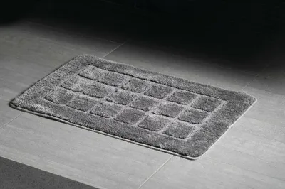 Produktbild von DELHI Badematte 50x80cm Anti-Rutsch, 100% polyester, dunkelgrau