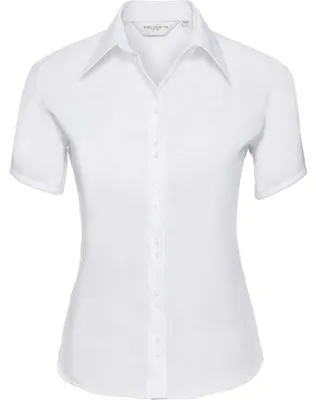 Obrázok produktu pre Russell Collection – dámska košeľa „Ultimate“, úzka, s krátkymi rukávmi LT4285 (4XL) (biela)