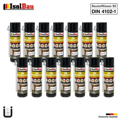 2K Montageschaum Bauschaum Zargenschaum 1 - 48 x 400ml PU Schaum Schnellschaum