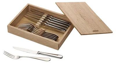 Imagen del producto de Juego de cubiertos para carne Oscar, 12 piezas. Dimensiones: 285 x 200 x 50 mm. Marca: Villeroy & Boch. Número de artículo: 1263399374. Código EAN: 4003686166257