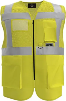 Produktbild von Korntex KXEXQ | Multifunkitons-Warnweste Mesh Multifunction Vest - Farbe: Signal Yellow - Größe: XXL
