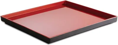 Produktbild von GN 1/1 Tablett "ASIA PLUS", 53 x 32,5 cm, Höhe 3 cm, Melamin, schwarz matt/rot glänzend