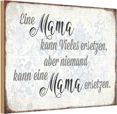 Produktbild von vianmo Holzschild 20x30 cm Mama kann vieles ersetzen aber Männer Frauen