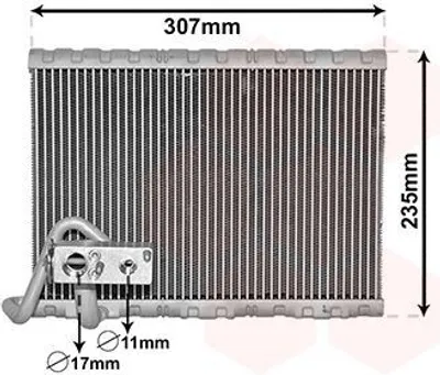 Produktbild von VAN WEZEL 4000V401 Verdampfer Klimaanlage Klimaverdampfer passend für PEUGEOT 5008 (0U, 0E) 3008 (0U) für CITROËN DS5 für DS DS 5 Schrägheck
