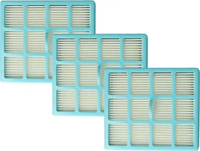Produktbild von vhbw 3x Staubsaugerfilter Ersatz für Philips CRP495, CP0259/01, 432200493941 für Staubsauger - HEPA-Filter Blau Weiß