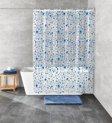 Zdjęcie produktu dla Kleine Wolke Bubble, Wzór, Octanu winylu z polietylenu (PEVA), Niebieski, Przezroczysty, Pranie w pralce, 40 °C, 1800 mm