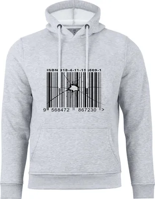 Produktbild von Cotton Prime® Kapuzensweatshirt Barcode - Out of Order L grau