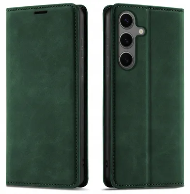 Zdjęcie produktu dla Etui Z Klapką Do Samsung S24 Zamykane Magnetyczne Skórzane + Szkło 9H