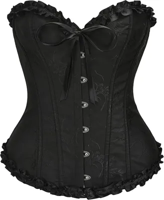 Productafbeelding van Corset top bustier voor dames met bloemenkant en veterdetail, shapewear lingerie