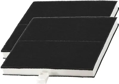 Produktbild von 2  Aktivkohlefilter für diverse Abzugshauben / Essen von Bosch, Siemens, Neff, Constructa, Gaggenau, Balay (BSH Teilenummer 360732 / 00360732 / 357585 / 00357585 ) - rechteckig 22,5cm x 22cm x 2cm