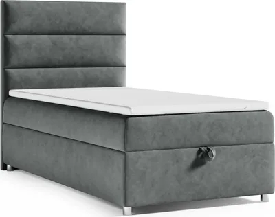 Produktbild von Best for Home Boxspringbett mit Bettkasten Trinity K4-SINGLE 100x200 Bonellfederkern inkl. Topper - Graphit