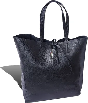 Produktbild von Florence ital. Echtleder Shopper schwarz 30x35x15 Damen D2OTF112S