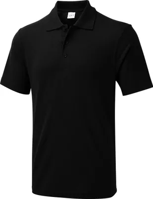 Produktbild von Uneek UX Poloshirt UX1 Herren Damen Basic Kurzarm Polo schwarz M