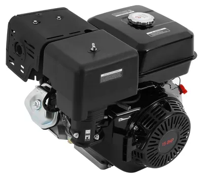 Produktbild von Benzinmotor - 4-Takt Kartmotor - 420 cm³ - 9,7 kW 15 PS - Luftgekühlt - Seilzugstart - Schwarz