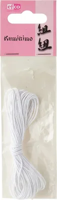 Produktbild von Gewachste Baumwollkordel, 1 mm, 6 Meter, weiß