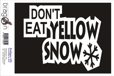 Produktbild von Aufkleber / Autoaufkleber - JDM / Die cut / Auto / OEM - Don't eat yellow snow - 210x100mm gelb - Heckscheibe / Heckscheibenaufkleber