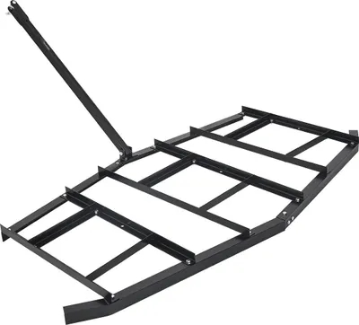 Immagine prodotto di Erpice a traino per prati - Erpice a traino - 215 x 212 x 11 cm - Acciaio Q235 - Aste regolabili - Attacco a perno - Per trattore/ATV/UTV - Per vialetti e prati