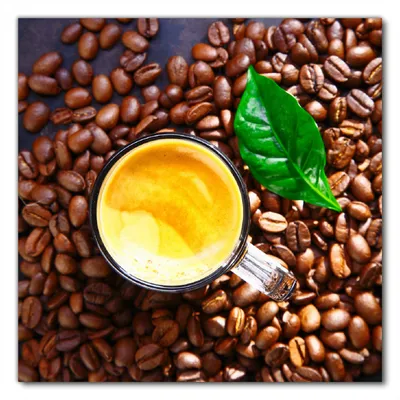 Produktbild von Wallario selbstklebende Möbelfolie/ Tischdecke für Innen und Außen, Größe: 100 x 100 cm - Kaffee und Bohnen