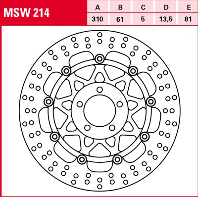 Produktbild von TRW Bremsscheibe Allround schwimmend MSW214 ZRX1200 ZRT20A