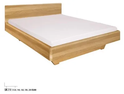 Image de Lit design en bois massif 180x200 Lits en chêne Lits en bois Chambre à coucher Cadre de lit