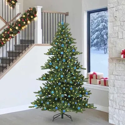 Immagine prodotto di Mobili Albero di Natale artificiale pieghevole con 300 LED 240 cm PVC - Ghirlande di Natale 3397699