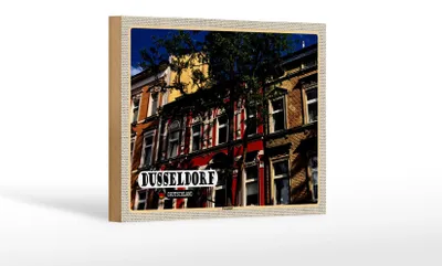 Produktbild von Holzschild Städte Düsseldorf Derendorf Gebäude 18x12 cm Dekoration
