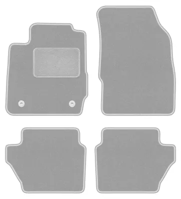 Produktbild von Velours-Fußmatten für Ford Fiesta MK7 2011-2017 (Schrägheck) – 4-tlg, Grau, passgenau – Wielganizator OSLO