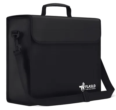 Produktbild von Feuerfeste Dokumententasche Brandschutztasche - Wasserfest - 38 x 30 x 13 cm - Mit Schultergurt