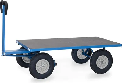 Produktbild von Fetra Handpritschenwagen mit Polyurethanbereifung, 1600x900mm Ladefläche 750kg Tragkraft