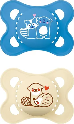 Produktbild von Schnuller Original Pure Latex boy 'Bär / Otter' 2er Set